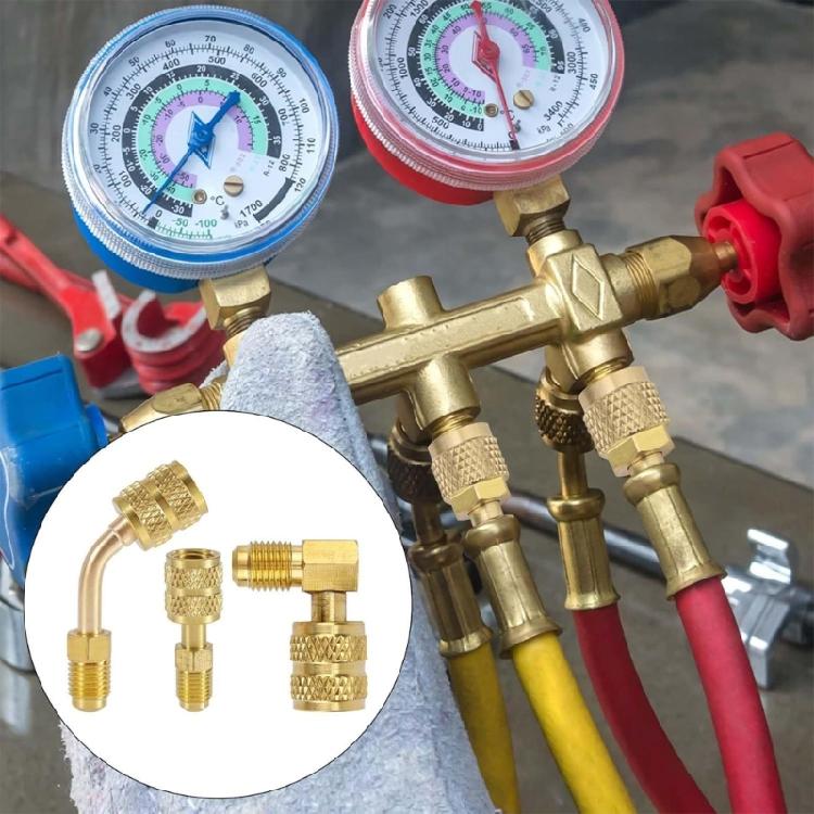 Mini Split System Brasses Adapters Weather Resistant Connection Refrigerants Fitting Optimized For R410A Refrigerants Lines