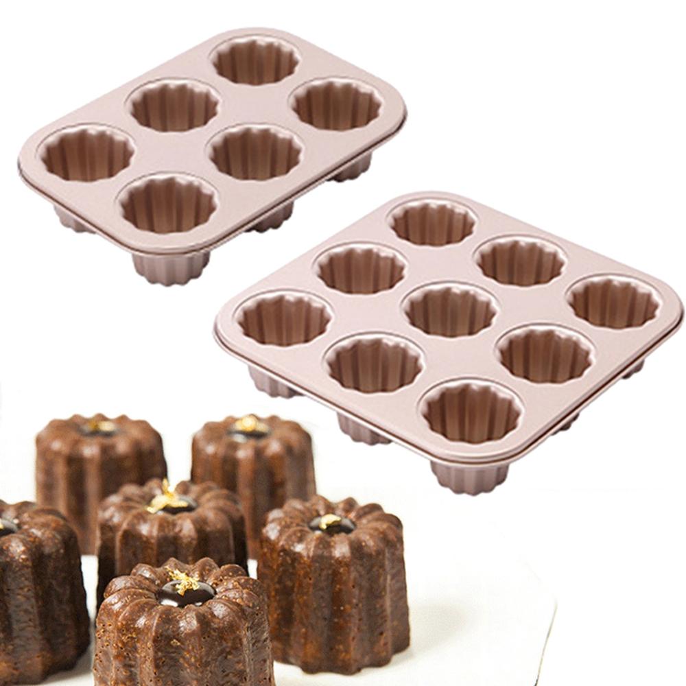 Dessert Cookware Carbon Steel French Non-Stick Cannele Mould Canele Mold Baking Tool Cake Pan