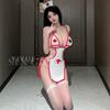 Original Sexy Pure Desire Nurse Uniform for Girls, Hot Girl, Seductive Lace-up Uniform, Tempting no-Take Underwear Set 8839