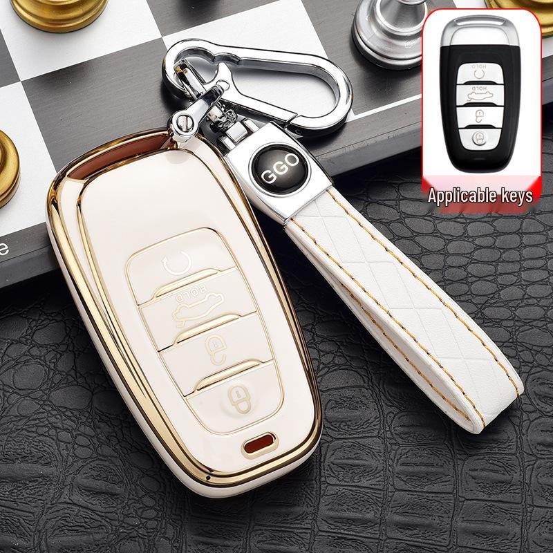High-end Hongqi Key Case: Full Wrap, Anti-Drop, Personalized Protection for H5/EHS9 Cars
