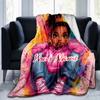 1PC Custom Name Crown Princess Artwork Flannel blankets Patterns Throw Blanket All-Season Soft Gift for Couch, Bed, Camping gifts