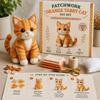 Vorgeschnittene Stoff-Patchwork-Katzen-Set Schritt-für-Schritt-Anleitung DIY-Nähset Niedliches Katzen-Nähset Heimdekoration