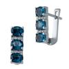 Silver Earrings with London Blue Topaz 1.805ct (2024408)