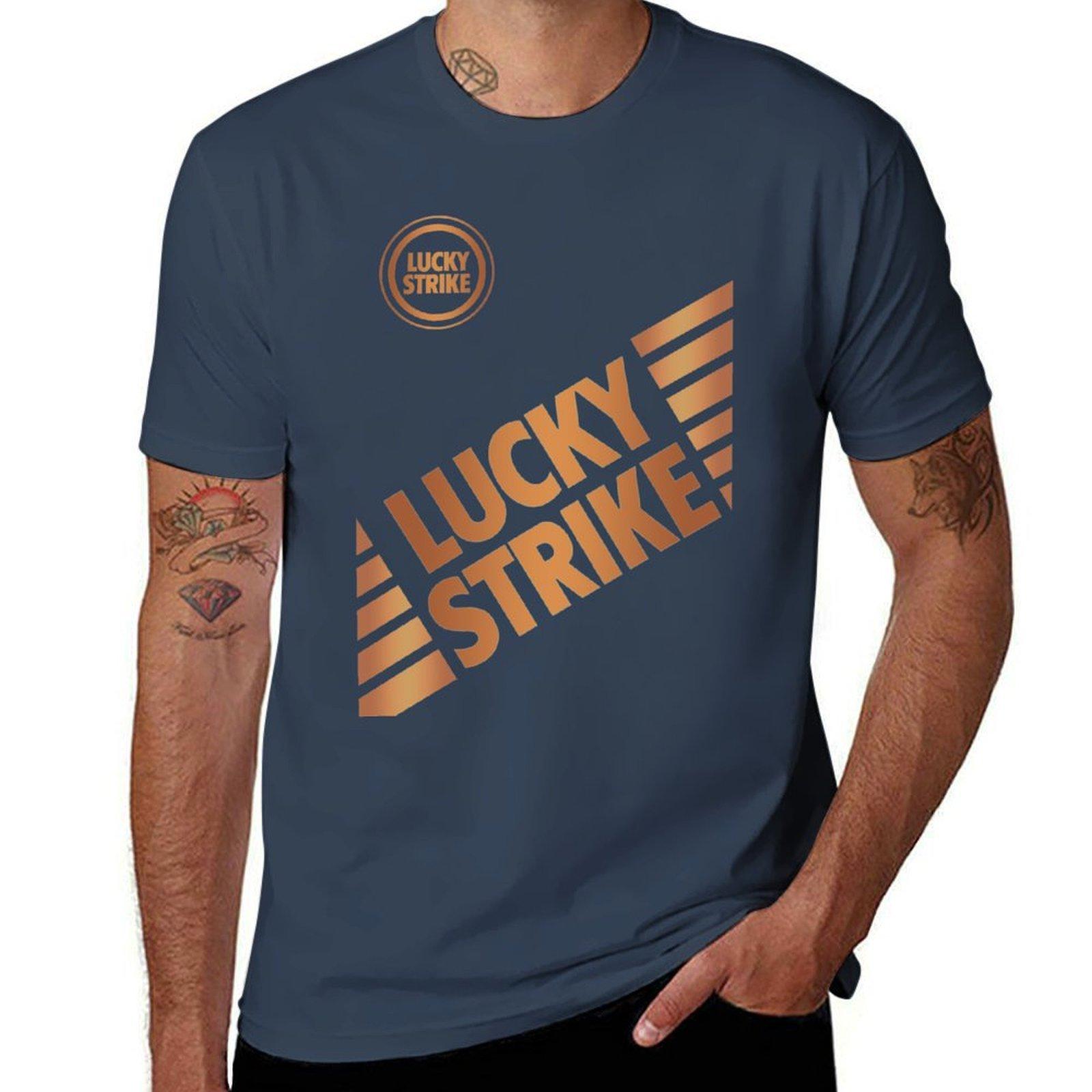 

Lucky Strike GOLD TShirt Quick Dry Sports Short Sleeve Tee S