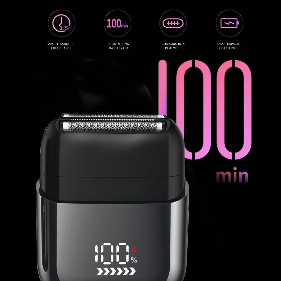 Electric Shaver Men Electric Razor Rechargeable Floating Beard Shaver Hair Trimmer Face Care Shaving Machine