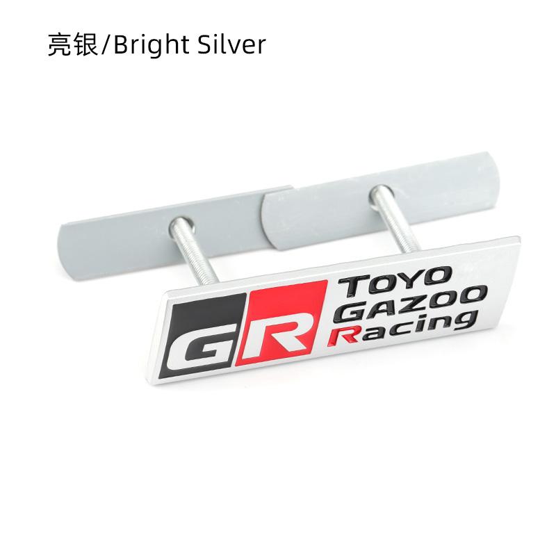 Car Styling Gazoo Racing GR 3D Car Front Grill Zinc Alloy Badge Adhesive Metal Emblem Decal for Supra AE-86 GT86 C-oroll-a