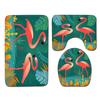 Flamingo Bathroom Toilet Three-Piece Floor Mat Doormat Bathroom Carpet