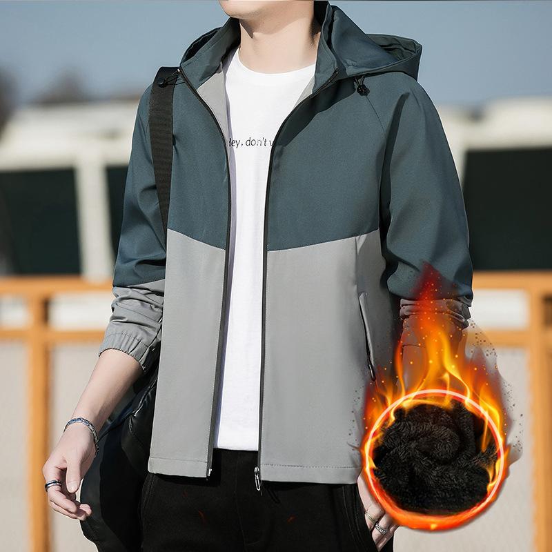 

Молодежное пальто Зимняя красивая куртка Мужская корейская версия Модный воротник-стойка Повседневный топ 5XL зелёный