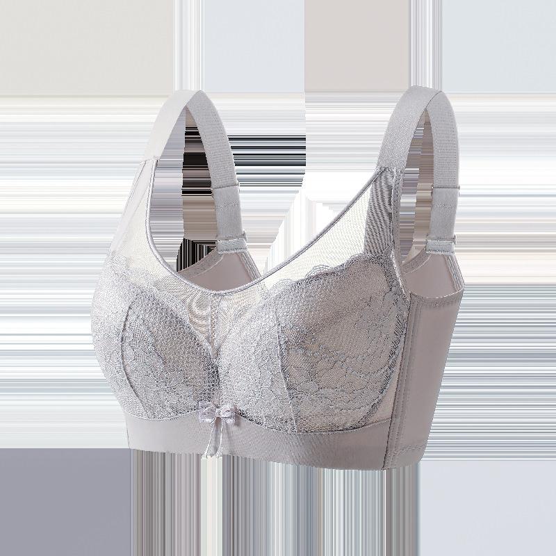 Large Size Gathering Bra for Women Ultra-thin Full Cup Bra Breast Collection Anti Sagging Bra