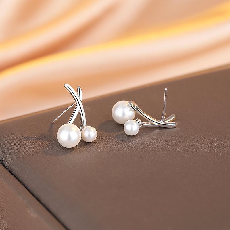 Cross Design Earrings Sterling Silver Women'S Premium Light Luxury Versatile Temperament Earrings Ear Jewelry