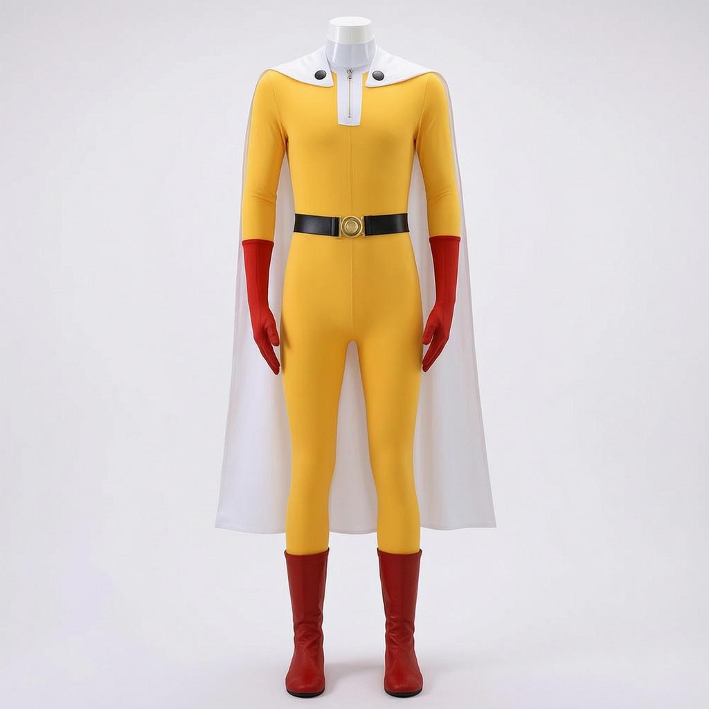 Celotělový Cosplay Oblek One Punch Man Opm s Polstrovaným Designem Pro Kostýmové Párty