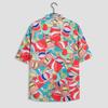 Hawaiian Floral Beach Set: Men's Loose-Fit Plus Size Short Sleeve Shirt & Casual Shorts