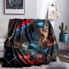 Godzi-lla Destruction Throws Blanket Flannel Blankets Plush for Couch Bed Gifts for Men Women Travel picnic blanket Christmas fan gifts