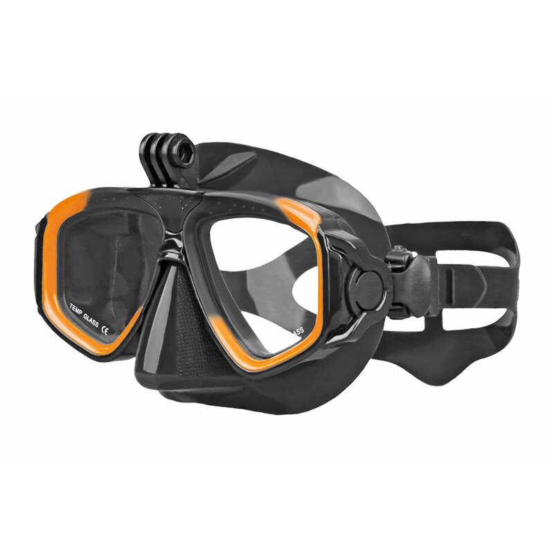 Puliant Wide-View Silicone Dive Mask with Camera Mount