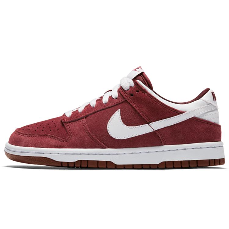 Nike Dunk Slip Resistant Low Top Kids' Skateboarding Shoes Burgundy White Teenagers 310569-604