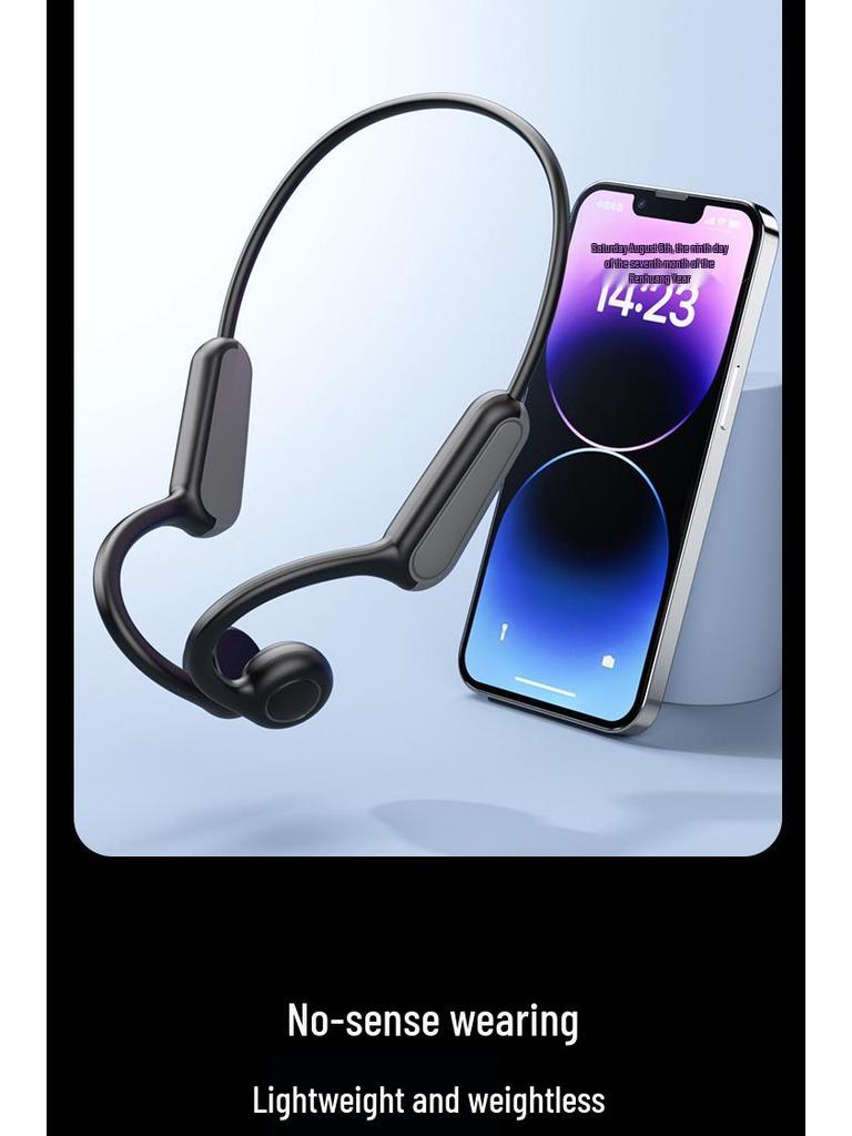 B8 Bone Conduction Waterproof Bluetooth Sports Earphones - Wireless, In-ear, Gift