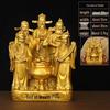 Large Bronze Five Gods of Wealth Figurine for Home or Office Worship