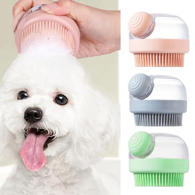 Pet Bath Brush Fine Bristle Comfortable Foaming Soft Dog Cat Grip Pet Hair Cleaning Comb Pet Supplies