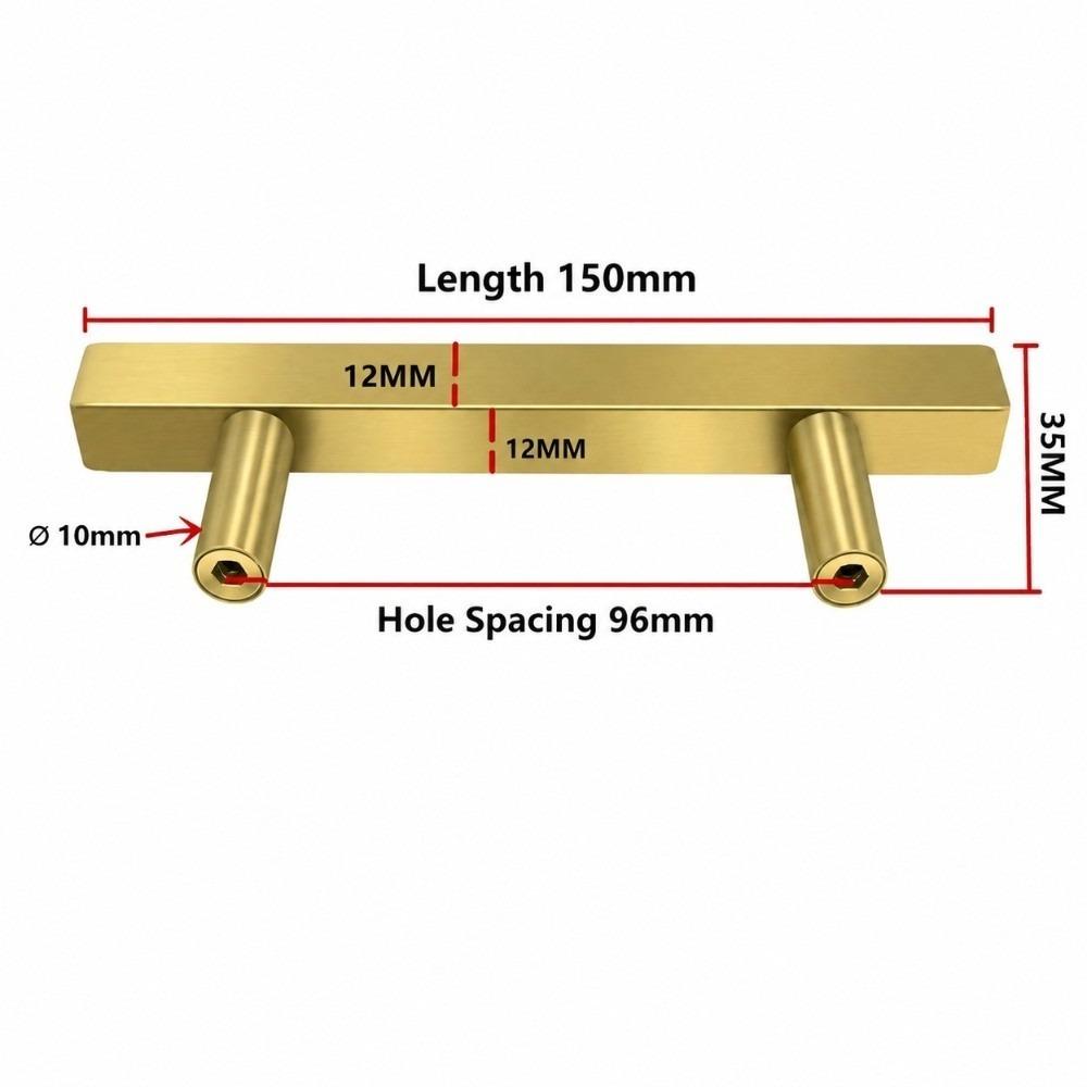 Stainless Steel Drawer Handles Gold Drawer Knobs Modern Cabinet Handles for Cupboard Wardrobe
