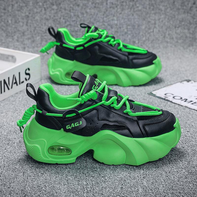 

Мужская обувь увеличивающая рост, хлебные туфли, весенние новые локомотивные папины туфли, обувь на платформе, спортивная сетчатая повседневная обувь 43