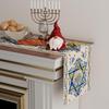 XCHI Six-Pointed Star Hanukkah Olive Leaf Chanukah Menorah Table Runner Table Decoration for Party Home Kitchen Dining Holiday Decor 13x72 Inch