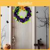 Coroa de Halloween de Morcego Roxo Decoração Fantasmagórica Colorida Para Exibição Festiva em Casa e no Jardim