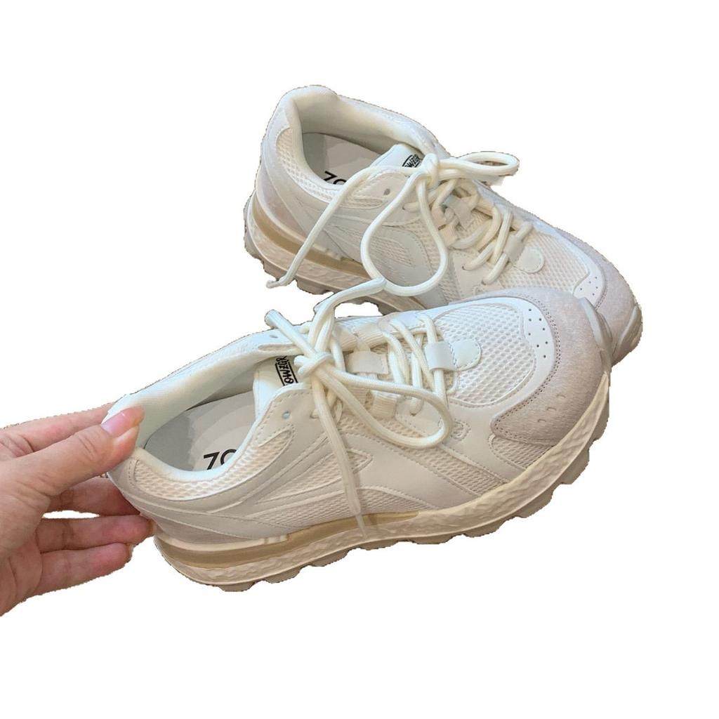 Thick-soled heightening 8CM dad shoes women's 2025 summer new breathable mesh casual sports shoes versatile muffin shoes