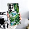 Summer Plants Green Leaf Plating Phone Case For Samsung Galaxy S24 S25 FE S26 Edge S23 Ultra S22 S21 Plus S20 Anti-Fall Airabag