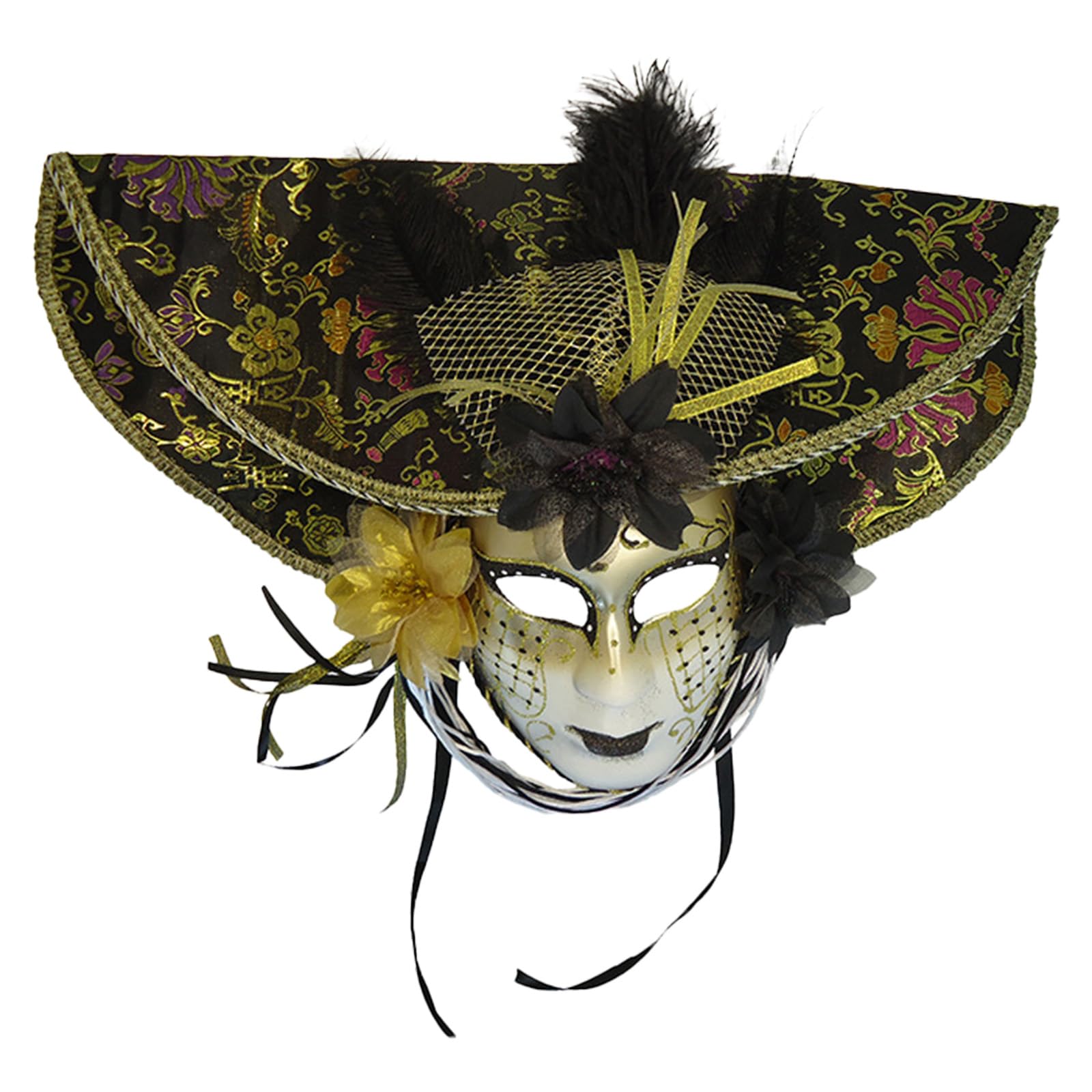 Venetian Masquerade Mask with Hat Carnival