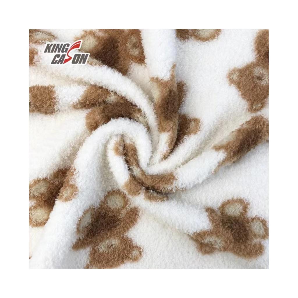 Kingcason Popular Manufacturer Low Price Good Hand-feeling Customized Pattern Print Sherpa Fabric for Home Textile-Scarve