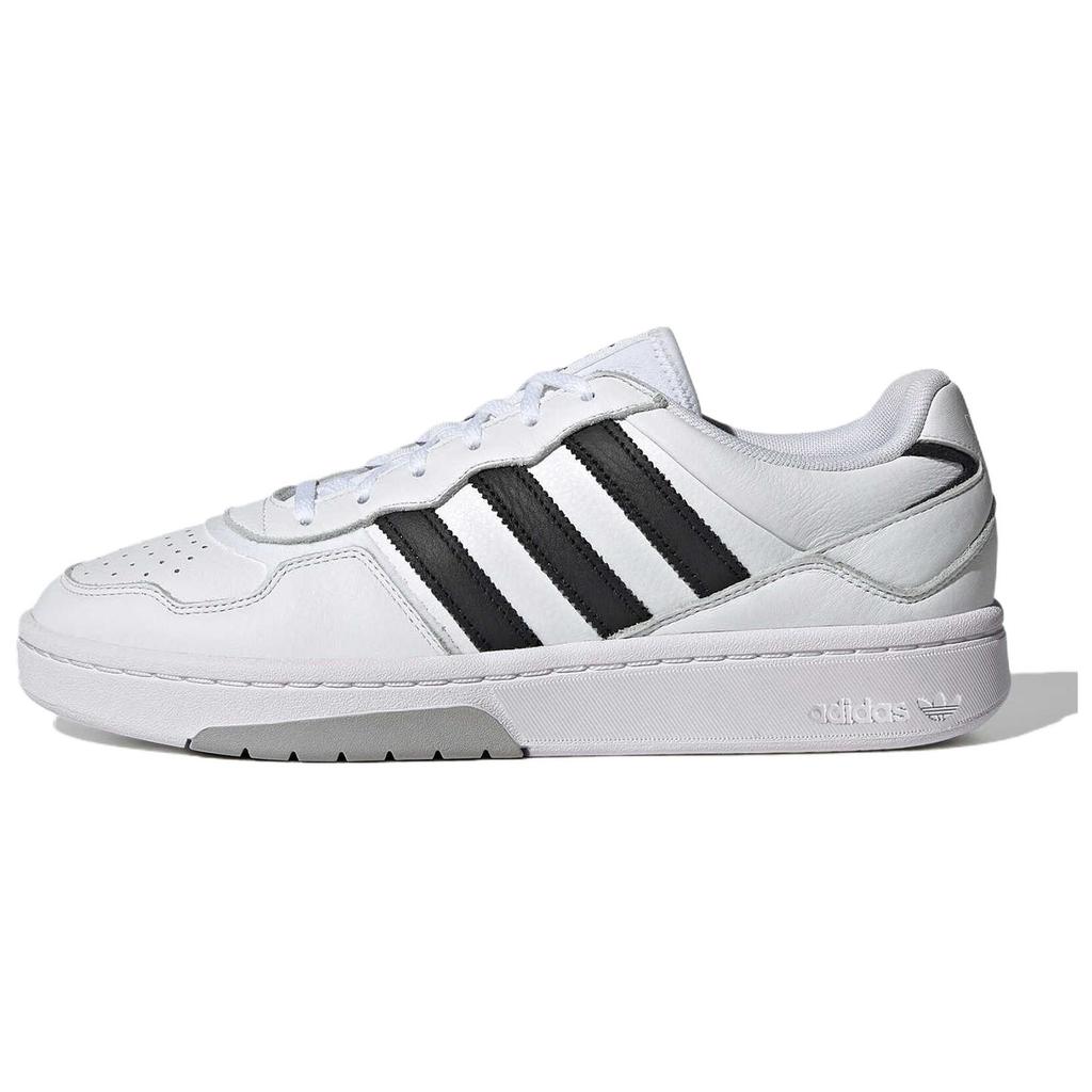 Adidas Originals Courtic Anti Slip Wear Resistant Low Top Skateboard Shoes Unisex White Black Sneakers JQ5042