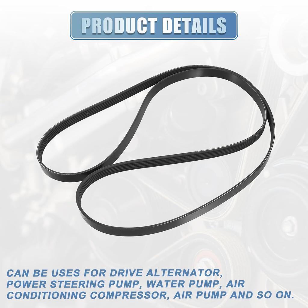 ACROPIX Car Engine Multi V-Ribbed Serpentine Drive Belt Fit for Nissan Altima Sentra 2002-2006 2.5L No.LF9J15909A - Pack of 1