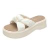 Gentle Matching Skirt Platform Slippers Women's Summer Wear 2025 New Muffin Cool Slippers Soft-soled Beach Shoes