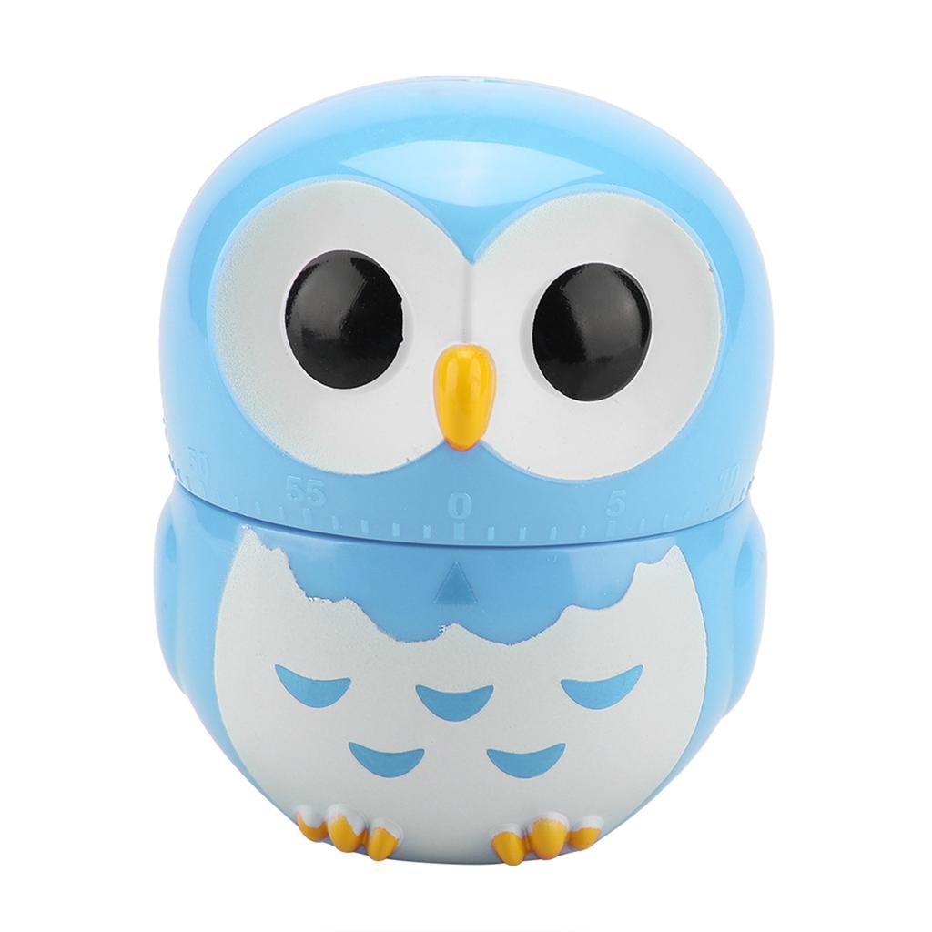 Cute Owl Shape Kitchen Manual Timer Mechanical Home Cooking Counters Clock