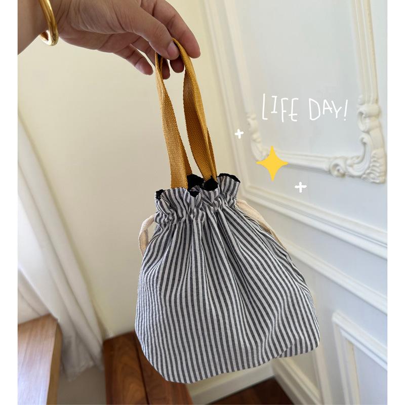 Cute Drawstring Cord Bag, Portable Zipper Pouch for Cup Cosmetics Travel Storage KTB