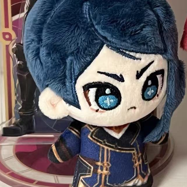 10Cm Double City War Caitlyn Vi Soft Plushie Plushy Caitlyn Wei Role Play Schoolbag Pandents Charm Figure Fluffy Buddies Supporters Favors