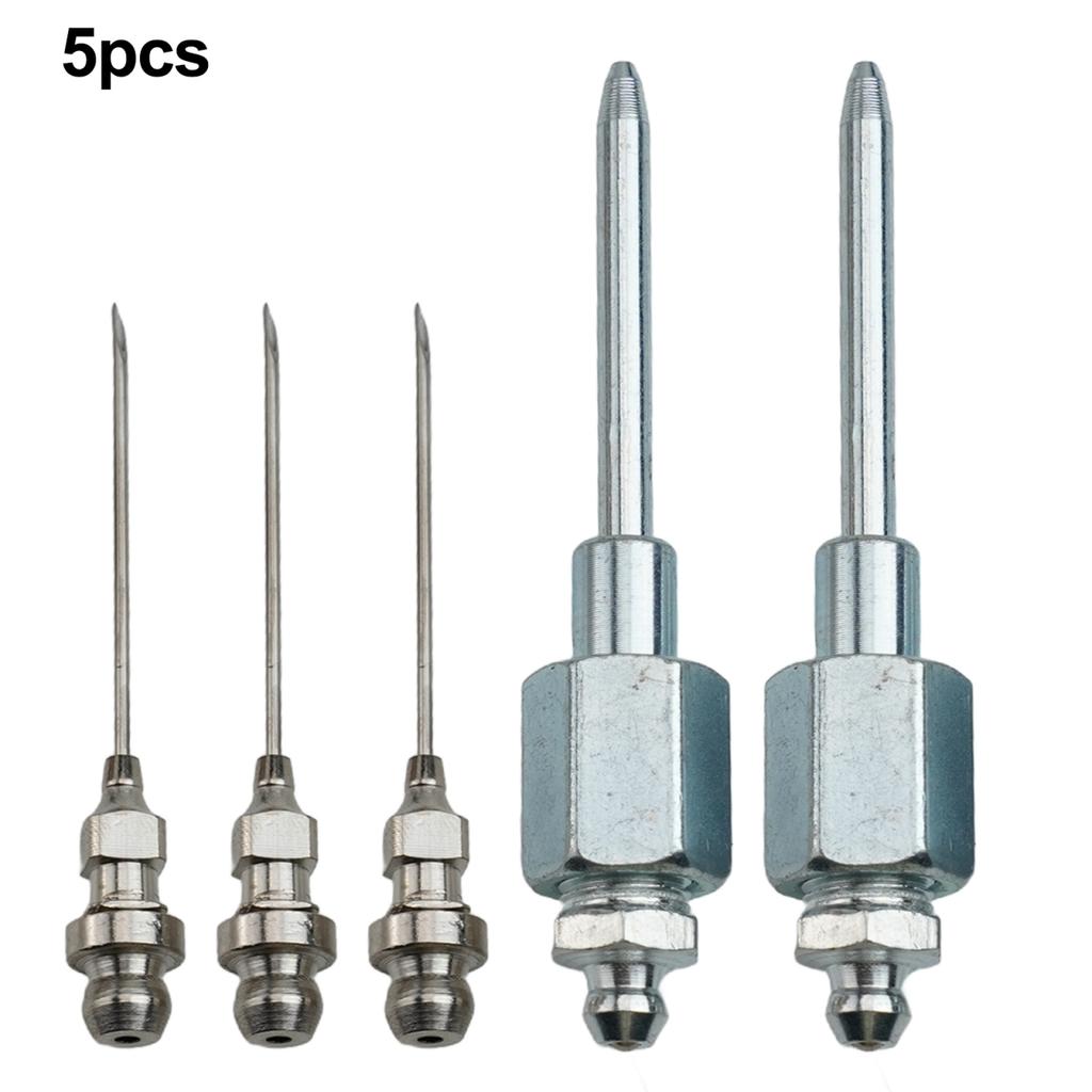 Ensemble d'aiguilles d'injecteur de graisse avec raccord, 5 pièces, pour l'entretien automobile