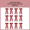 Red Bows 12 Piece Ribbon Topper with Clip Christmas Tree Bows Velvet for Kitchen Outdoor Farmhouse Wall Indoor Crafts Women Men
