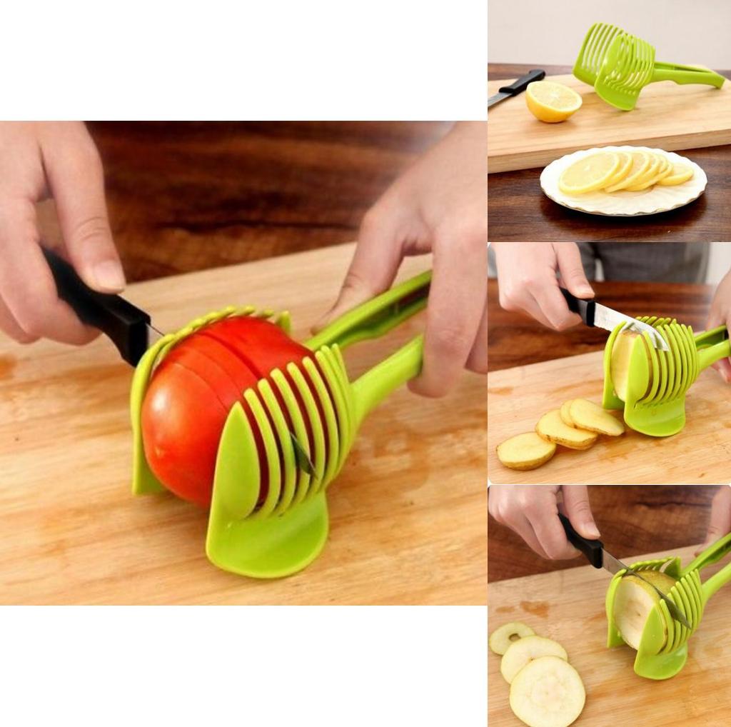 Portable Lemon Tomato Slicer Kitchen Fruit Cutter Red City Slicer