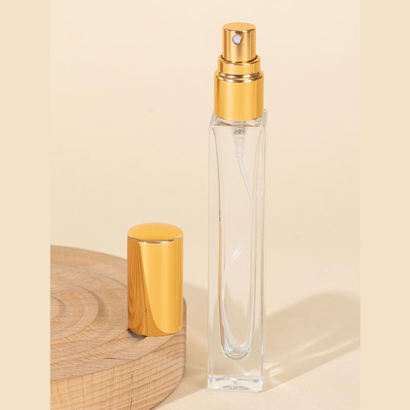 6 Stück/Set luxuriöser 10 ml Glas-Parfümspray - nachfüllbare transparente Sprühflasche - ideal für Reisen und Duftliebhaber