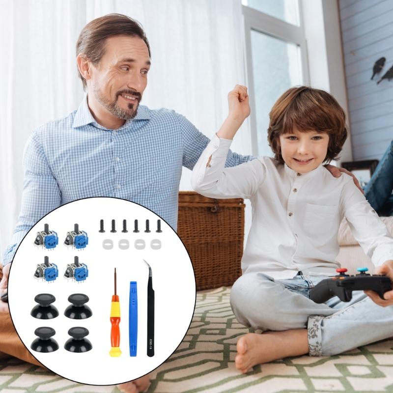 Magnetic Sensors Joysticks Upgraded Kit Includes Thumbsticks And Essential Tools For Drift Less Controller Maintenance