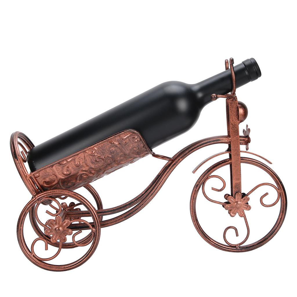 Eisen Weinflaschenhalter Dreiradform Weinflaschenregal Ständer für Bartheke HeimdekoBronze