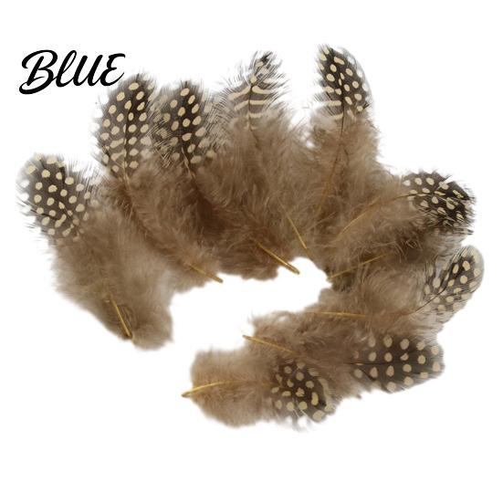 Feather Decorations for Colors 4.5-10cm Natural Chicken Guineahen Feathers Crafts 50Pcs Tail Bright Colored DIY