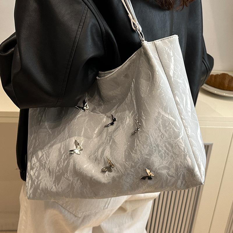 

Популярная в этом году сумка-тоут с бабочкой, женская модная сумка через плечо, универсальная женская сумка для поездок на работу серебряный