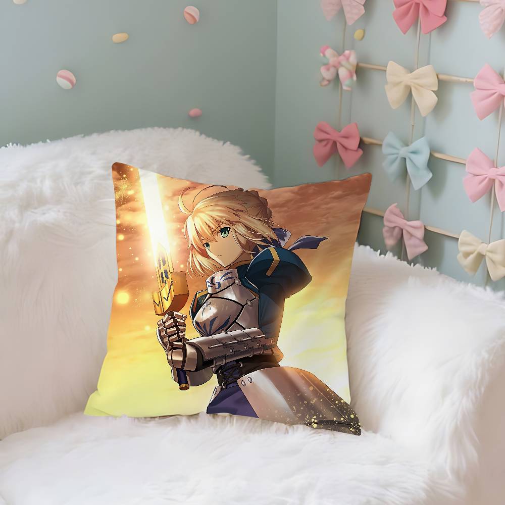 Fate Anime Pillow Case Throw Pillow Cover Nordic Vintage Style Cushion Covers Home Living Room Sofa Couch Seat