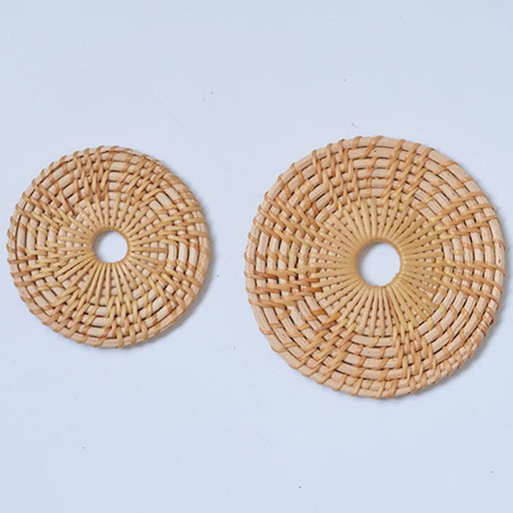 Natural Rattan Coasters Hand-woven Kitchen Decoration Accessories
