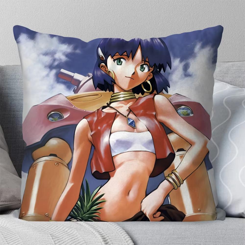 Nadia The Secret Of Blue Water Animation Pillow Case Classic Anime Decor for Retro Bedroom and Living Room Styling 45cmx45cm