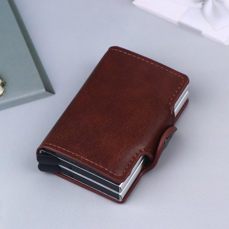 Large Capacity Double Layer Id Credit Card Holder Anti Rfid Blocking Protected Magic Wallet For Men Carbon Fiber Cardholder Case