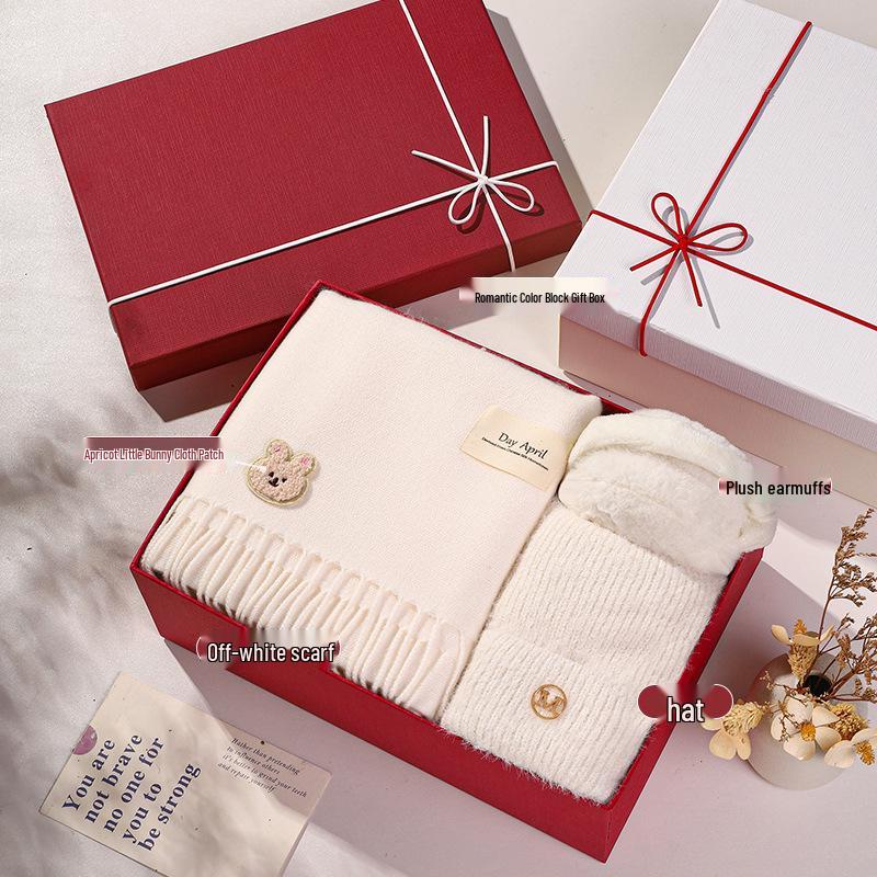 Valentine's Day Winter Scarf Gift Box for Her: Girlfriend or Best Friend