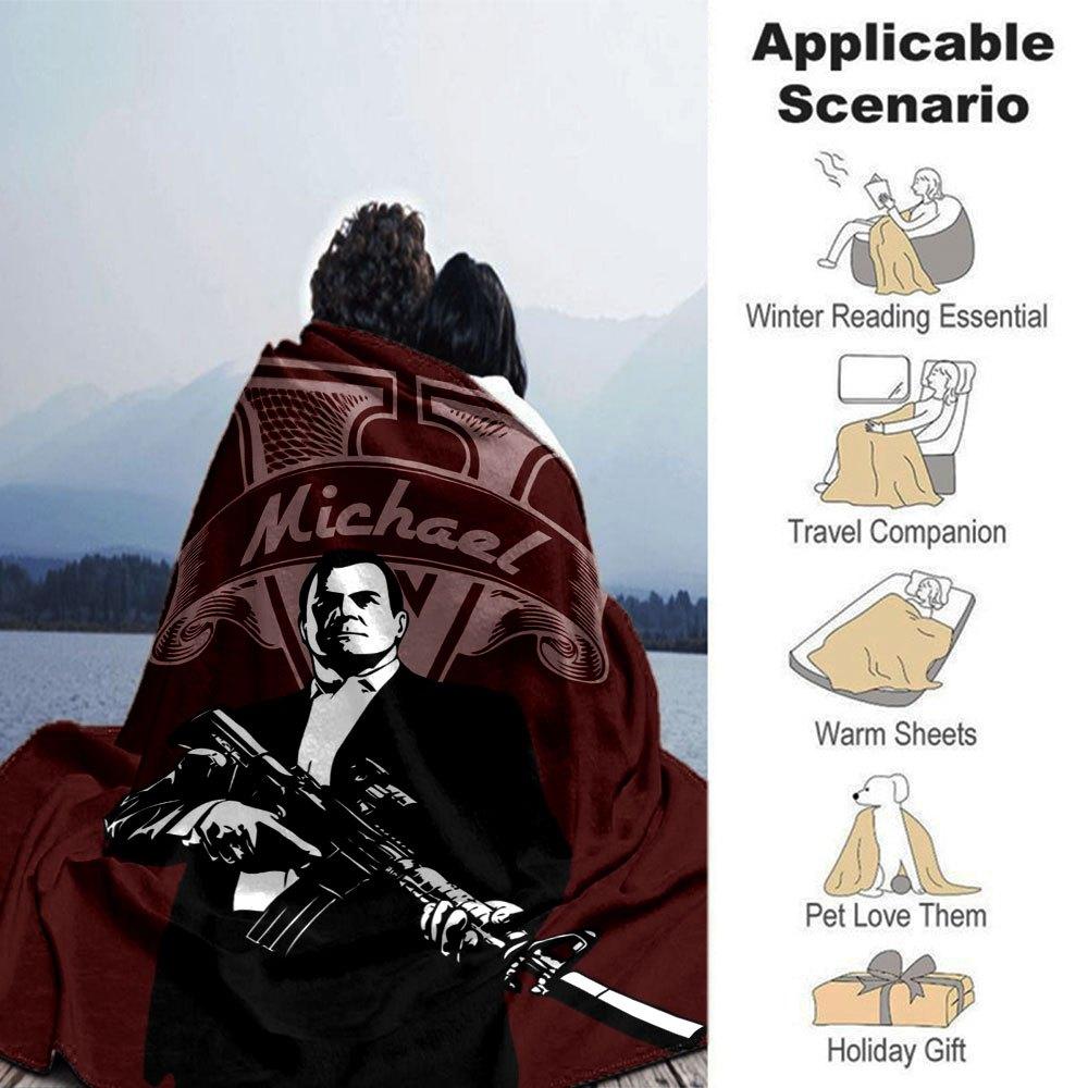 1pc Grand Theft Auto Soft Flannel Blanket with Designer Print A cozy blanket for all seasons, perfect for the couch, bed, office